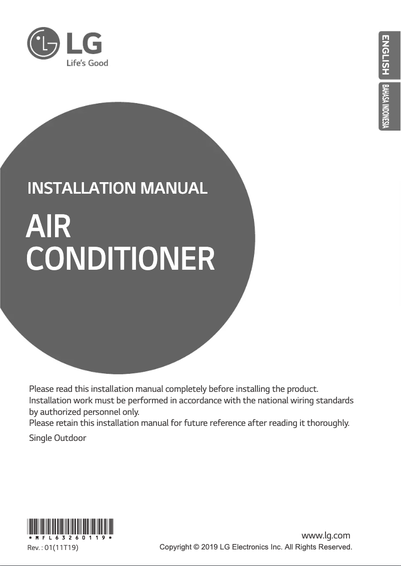 Page 1 of the manual User Manual LG APUQ24GS1A4