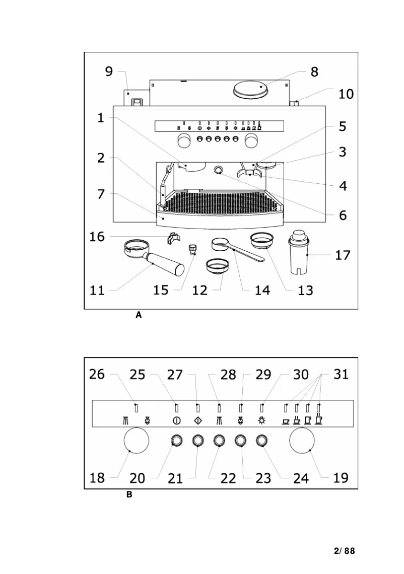 Page 1 of the manual User Manual AEG PE 8036M