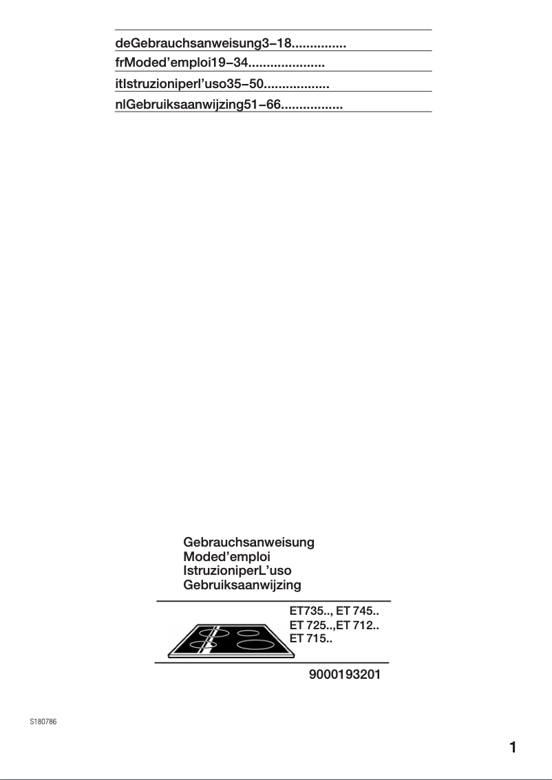 Page 1 de la notice Manuel utilisateur Siemens ET715501E