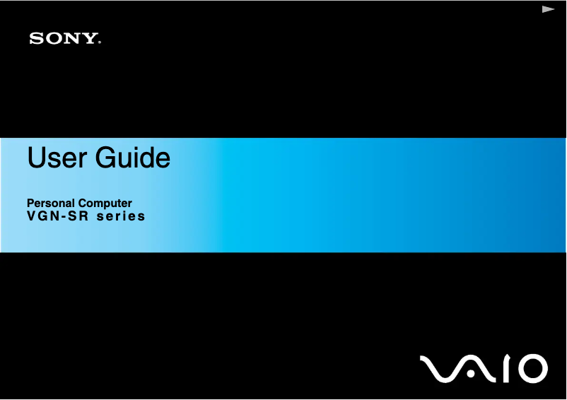 Page 1 de la notice Manuel utilisateur Sony Vaio VGN-SR37M