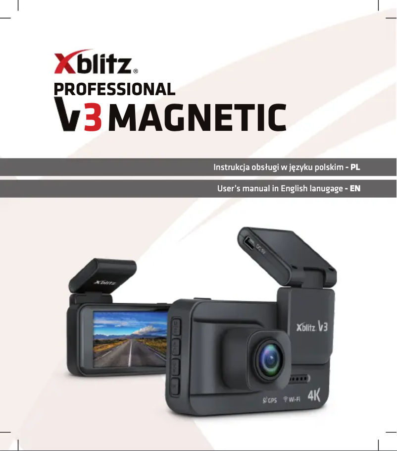 Page 1 de la notice Manuel utilisateur Xblitz V3 Magnetic