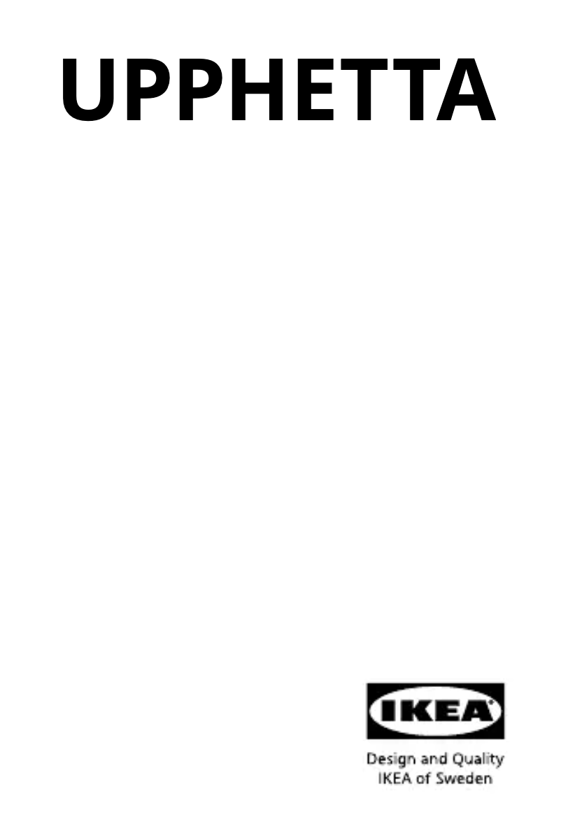 Page 1 de la notice Manuel utilisateur Ikea UPPHETTA 605.714.74