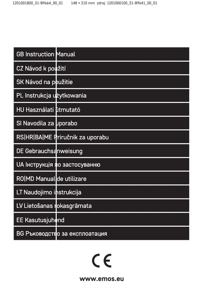 Página 1 del manual Manual de usuario Emos B9664