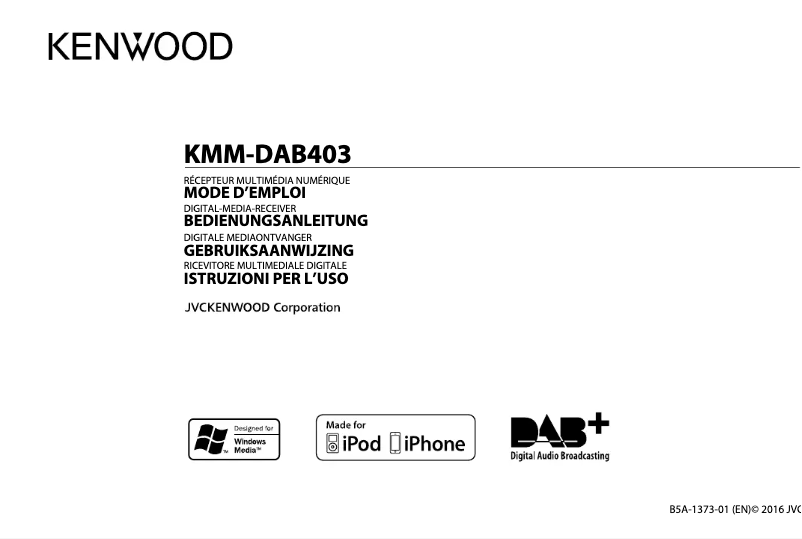 Page 1 de la notice Manuel utilisateur Kenwood KMM-DAB403