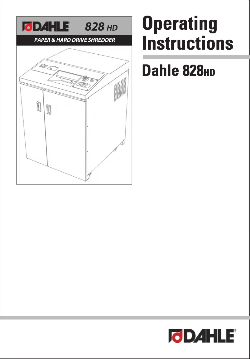 Page 1 de la notice Manuel utilisateur Dahle 828 HD
