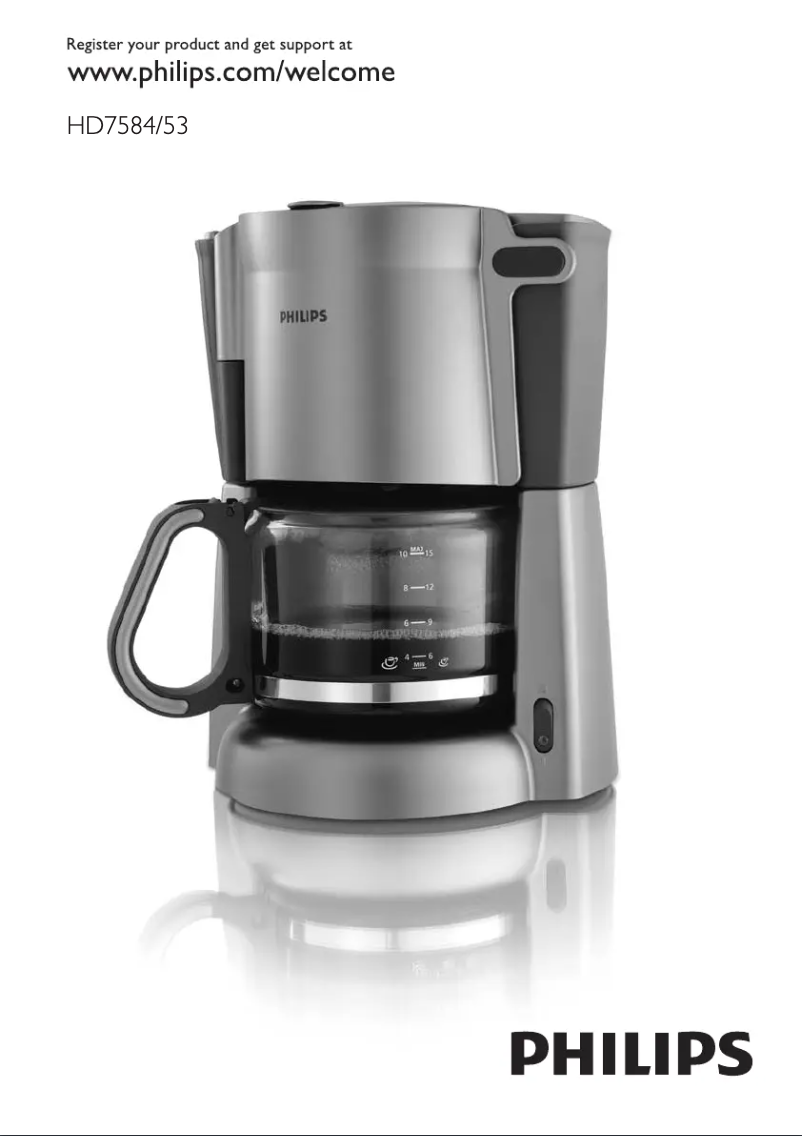 Page 1 de la notice Manuel utilisateur Philips HD7584