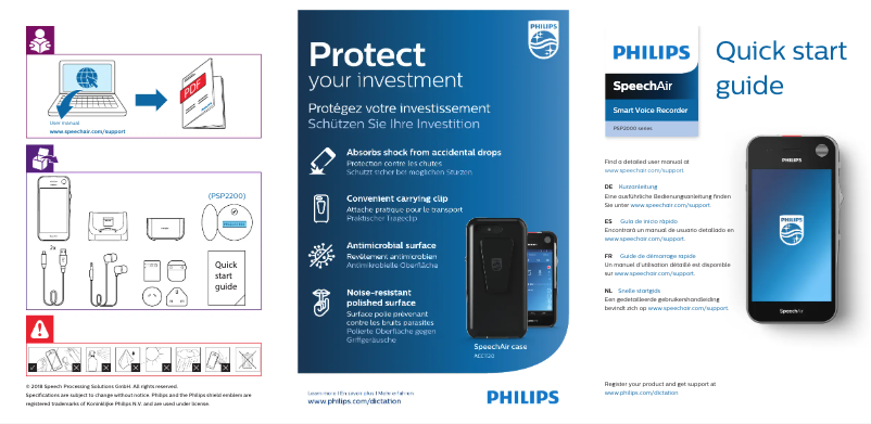 Page 1 of the manual User Manual Philips SpeechAir PSP2000