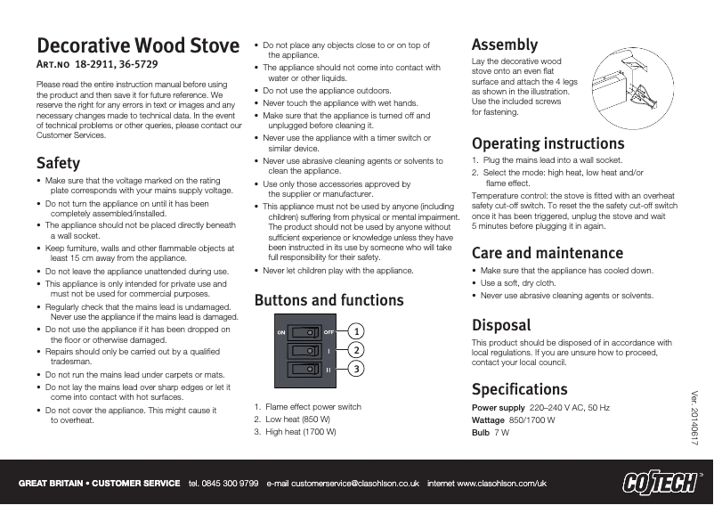 Page 1 de la notice Manuel utilisateur Cotech 36-5729
