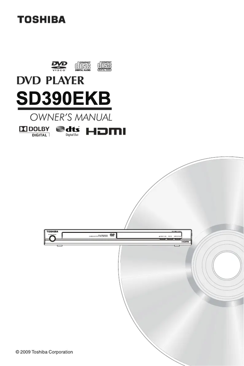 Page 1 de la notice Manuel utilisateur Toshiba SD390