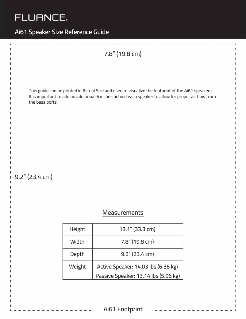 Page 1 de la notice Manuel utilisateur Fluance RT80