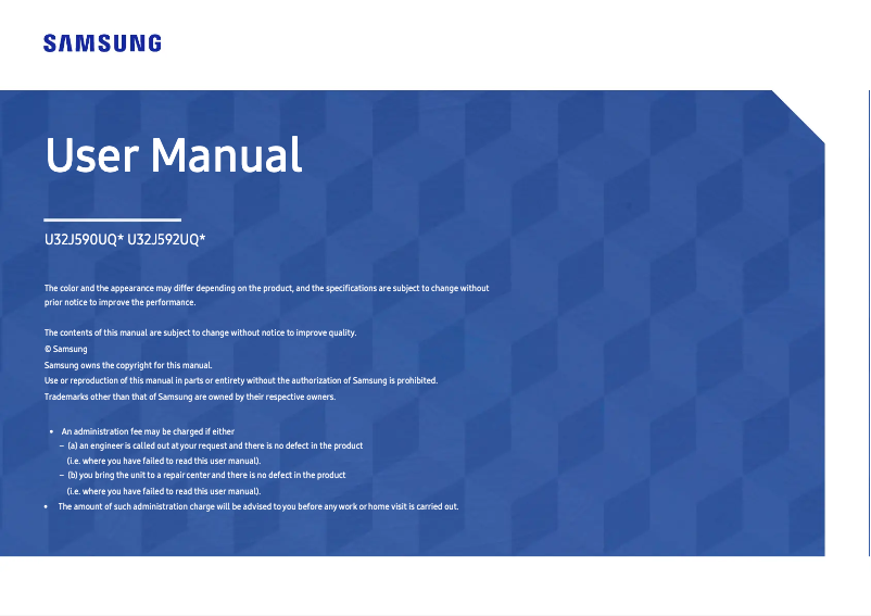 Página 1 del manual Manual de usuario Samsung U32J592UQC