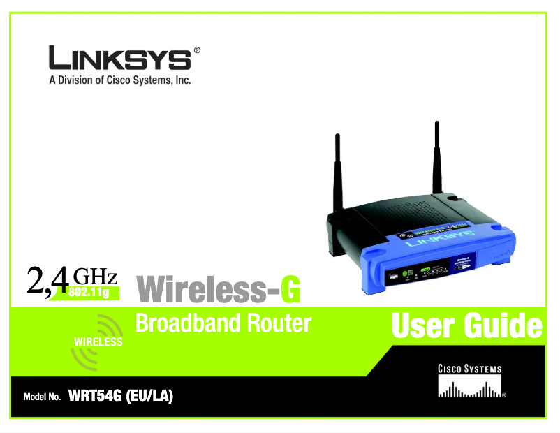 Page 1 de la notice Manuel utilisateur Linksys WRT54