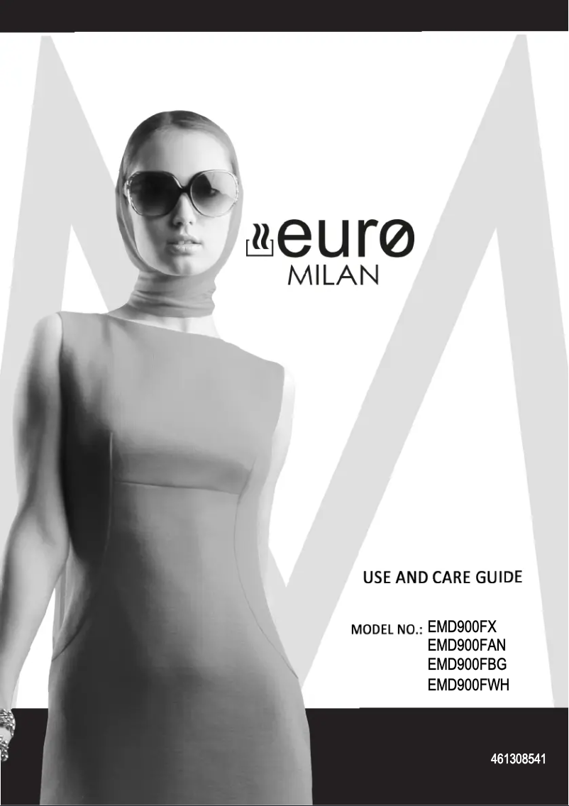 Page 1 de la notice Manuel utilisateur Euro Appliances EMD900FBG