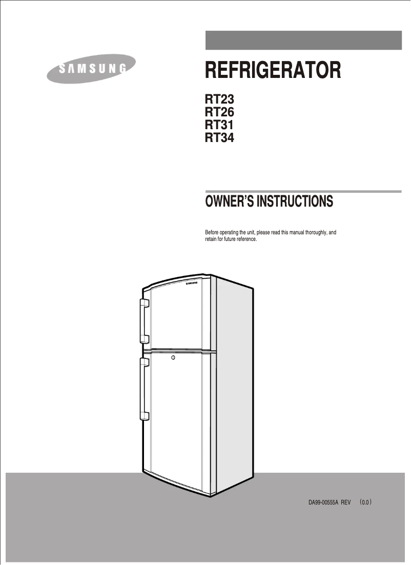 Page 1 de la notice Manuel utilisateur Samsung RT29BVMS