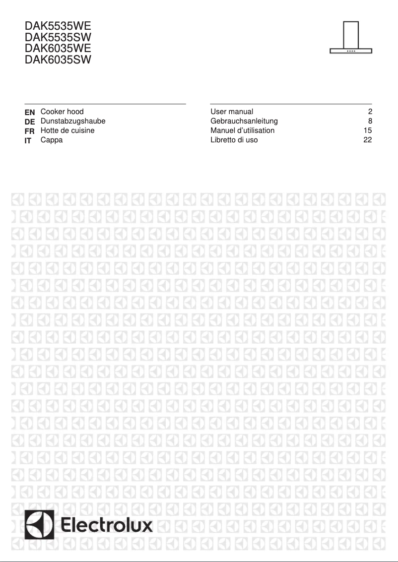 Page 1 de la notice Manuel utilisateur Electrolux DAK5535SW