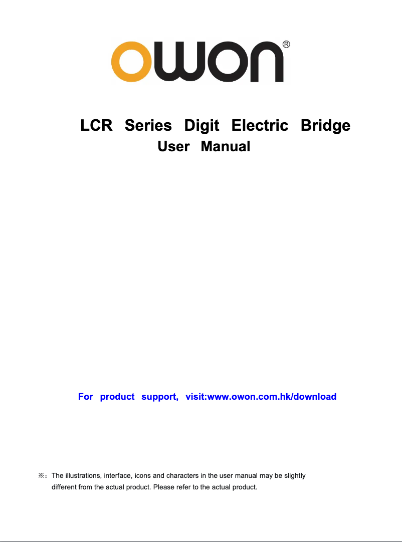 Image de la première page du manuel de l'appareil LCR2000