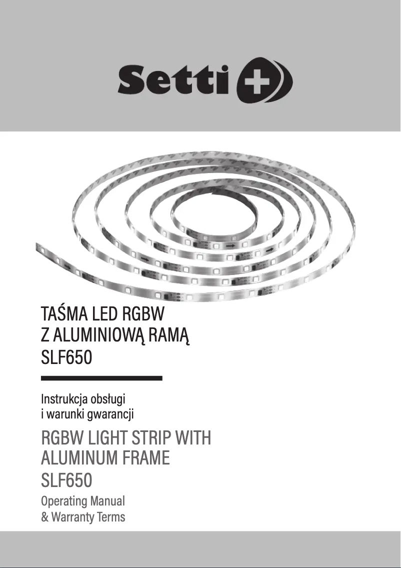 Page 1 de la notice Manuel utilisateur Setti+ SLF650