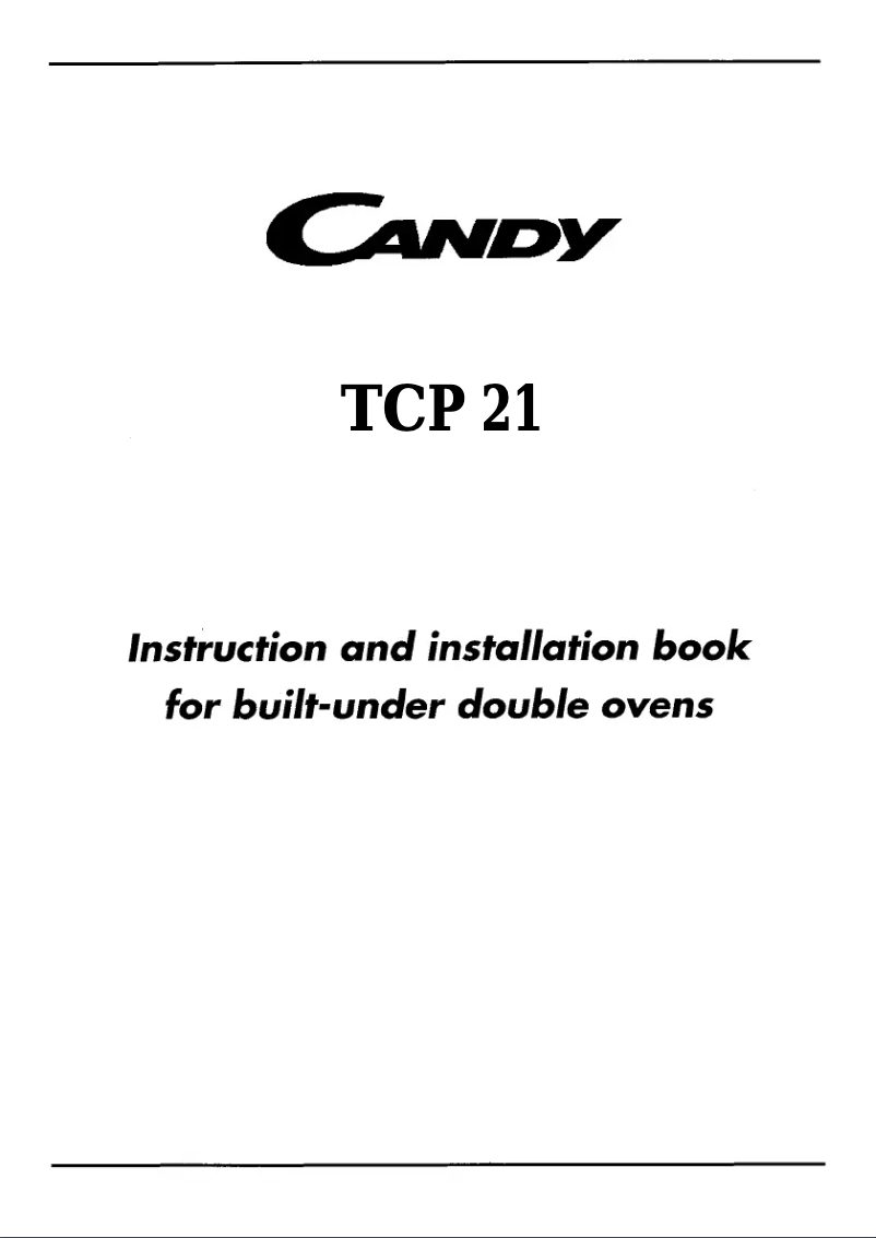 Página 1 del manual Manual de usuario Candy TCP 21 X