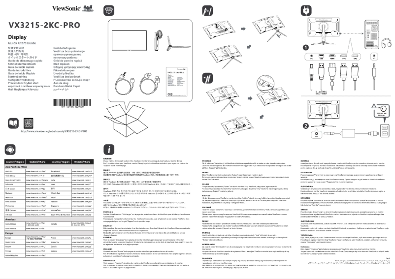 Página 1 del manual Guía de inicio rápido Viewsonic VX3215-2KC-PRO