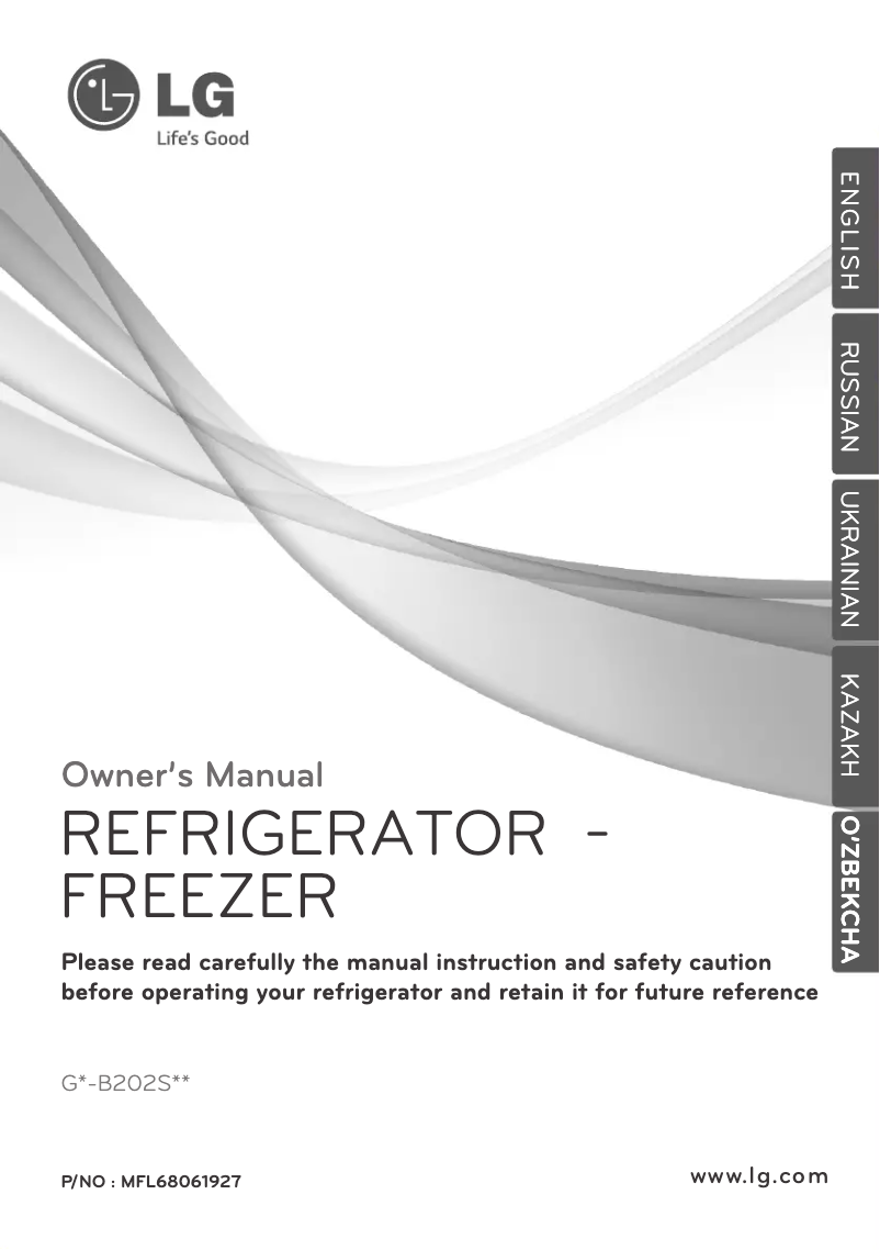 Page 1 de la notice Manuel utilisateur LG GN-B202SLC