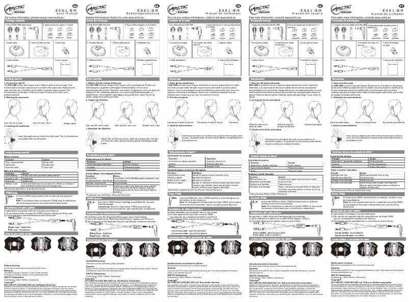 Page 1 de la notice Manuel utilisateur Arctic Cooling E461-BM
