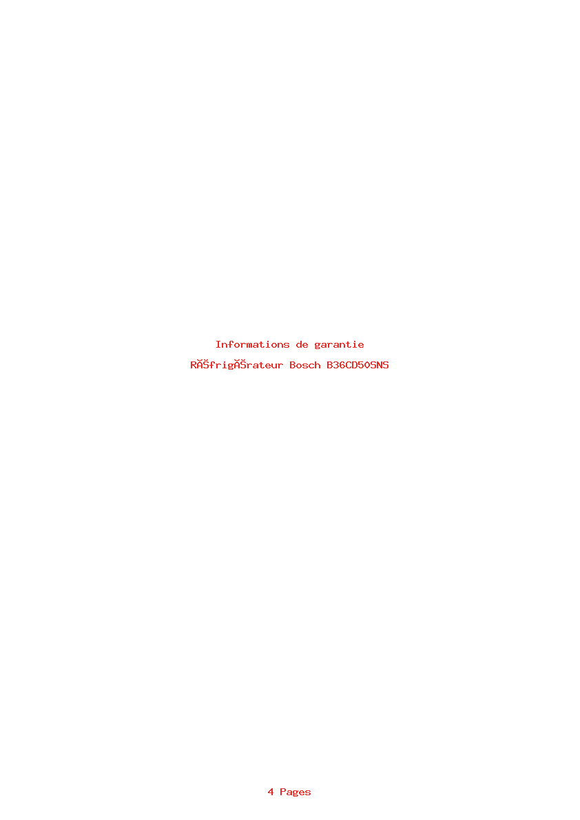 Image de la première page du manuel de l'appareil B36CD50SNS