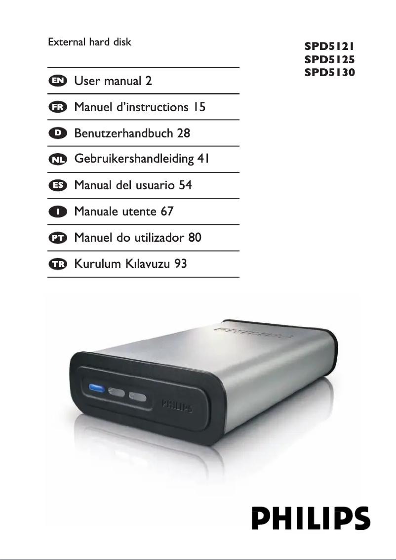 Página 1 del manual Manual de instrucciones Philips SPD5125CC