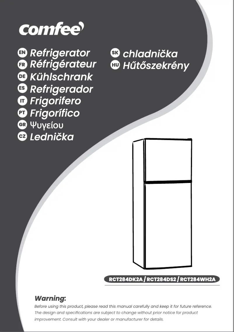 Página 1 del manual Manual de usuario Comfee RCT284WH2A