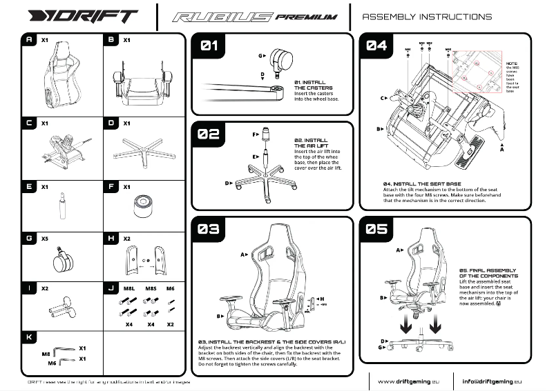 Page 1 de la notice Manuel utilisateur Drift DR750