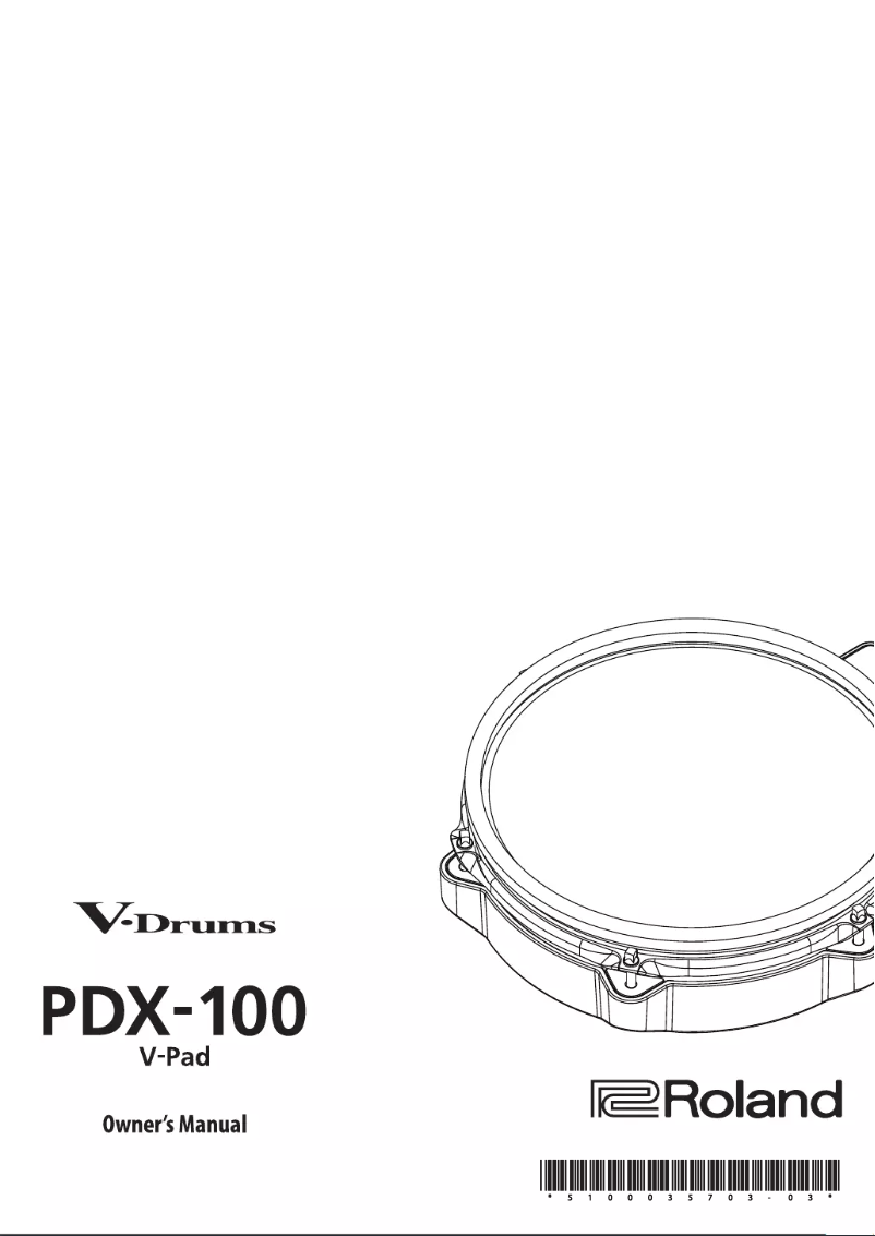 Page 1 de la notice Manuel utilisateur Roland PDX-100