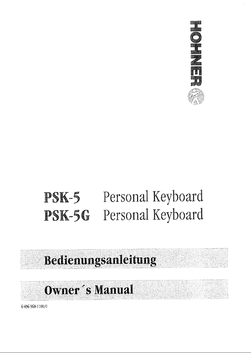Página 1 del manual Manual de usuario Hohner PSK 5