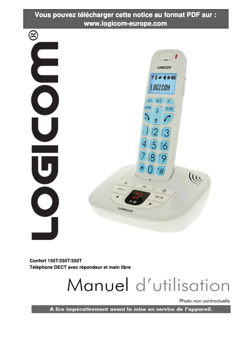 Image de la première page du manuel de l'appareil Confort 155T