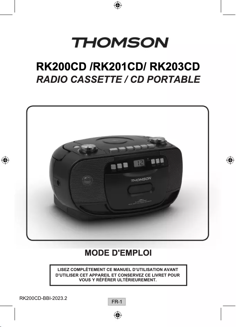 Página 1 del manual Manual de usuario Thomson RK203CD