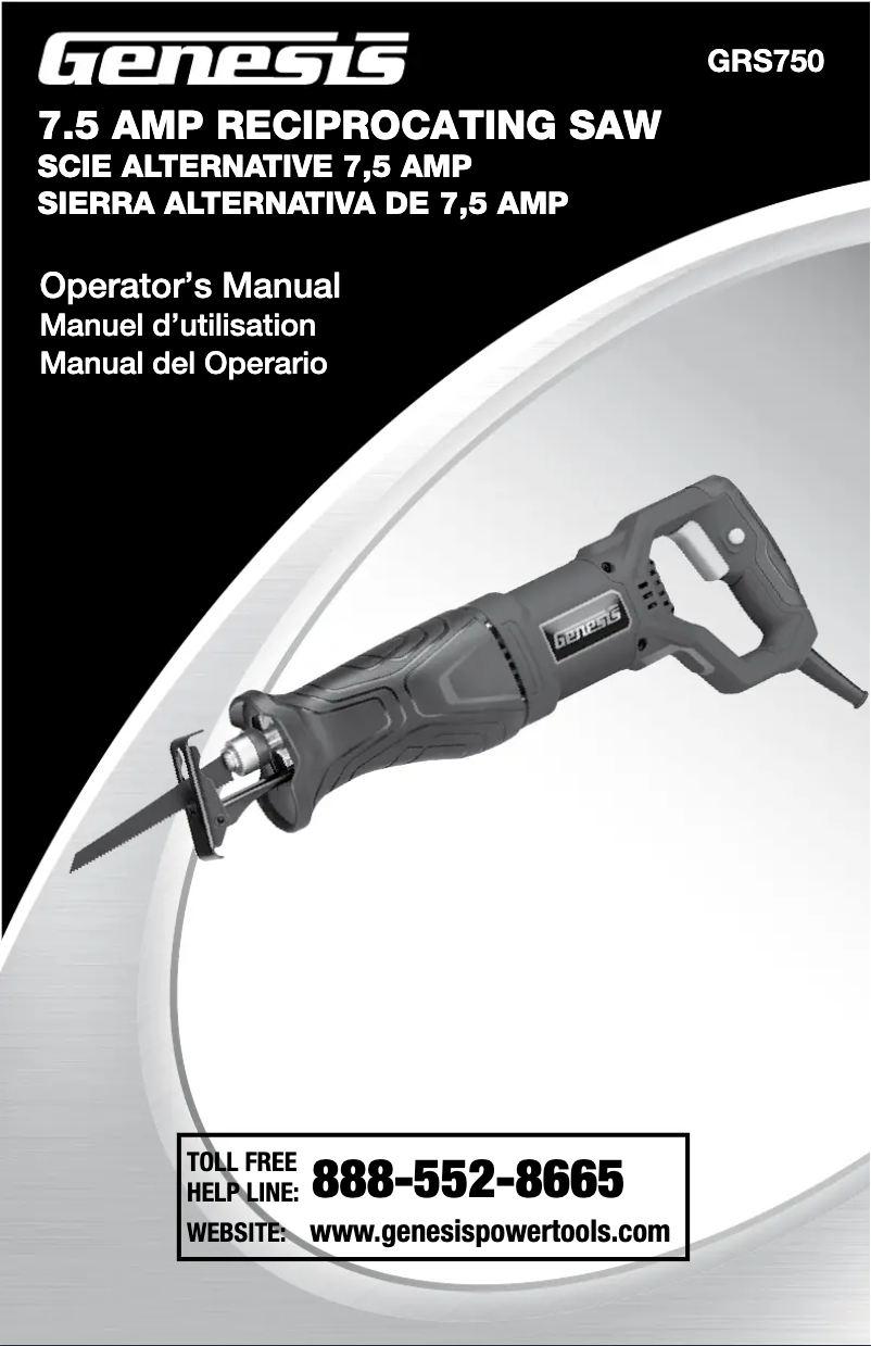 Page 1 de la notice Manuel utilisateur Genesis GRS750