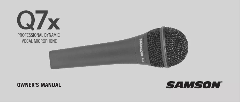 Page 1 de la notice Manuel utilisateur Samson Q7x