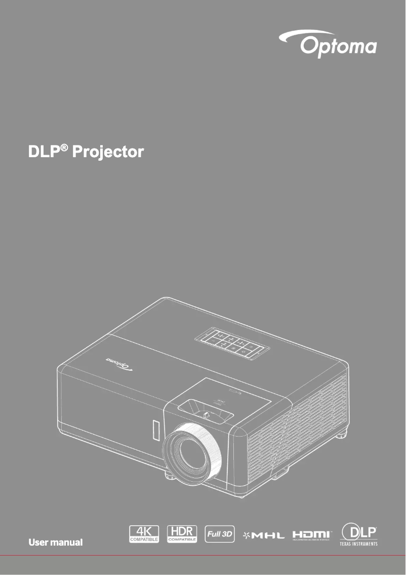 Page 1 de la notice Manuel utilisateur Optoma HZ39HDR