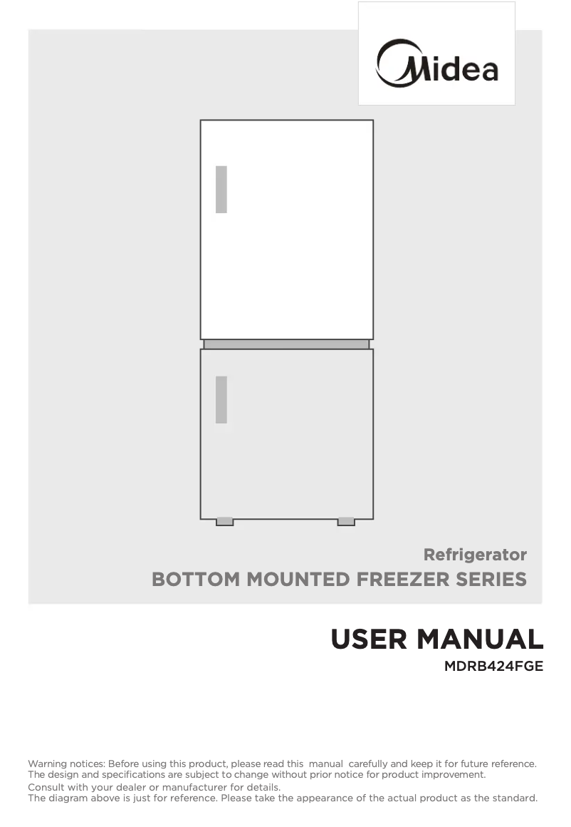 Page 1 de la notice Manuel utilisateur Midea MDRU385MTE46