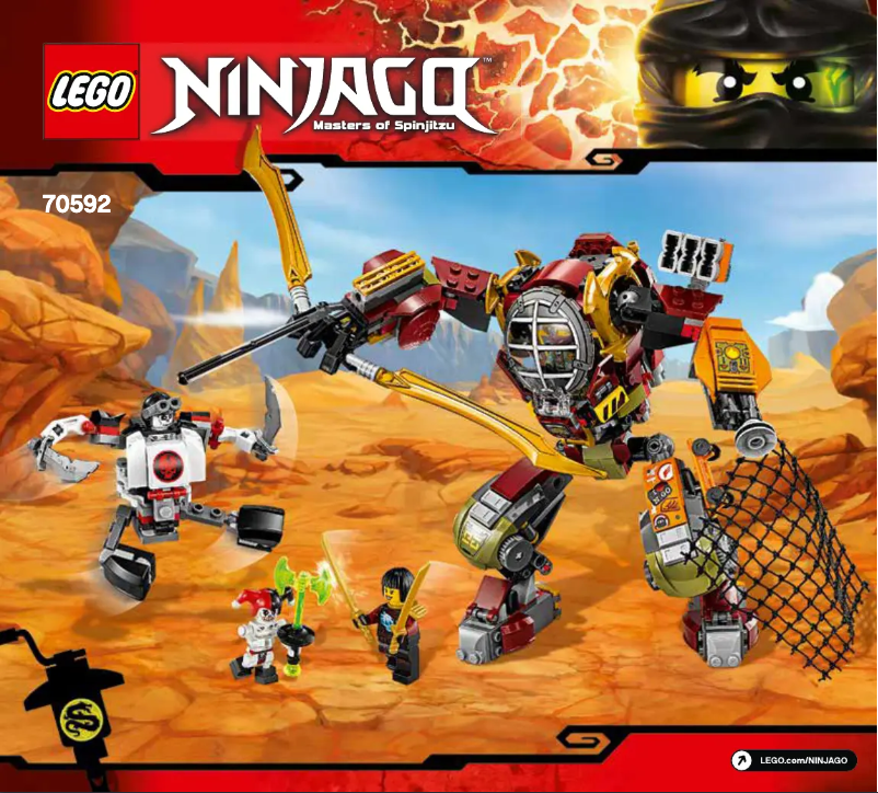 Page 1 de la notice Manuel utilisateur Lego Ninjago 70592