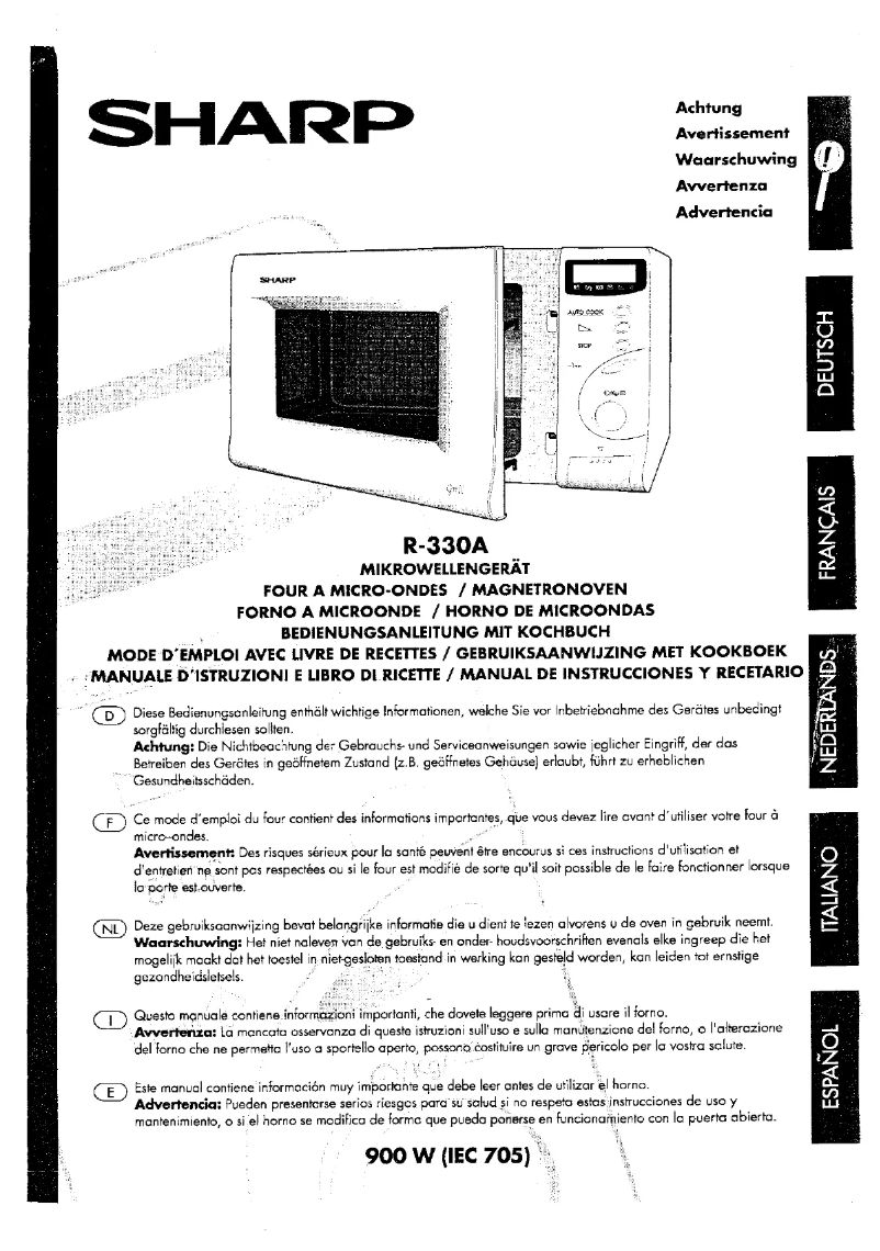 Página 1 del manual Manual de usuario Sharp R330A