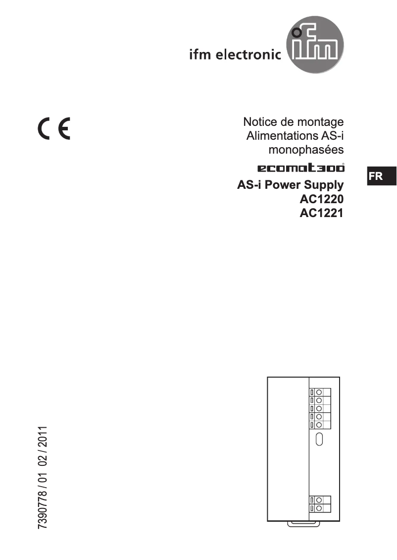Page 1 de la notice Manuel utilisateur IFM AC1220