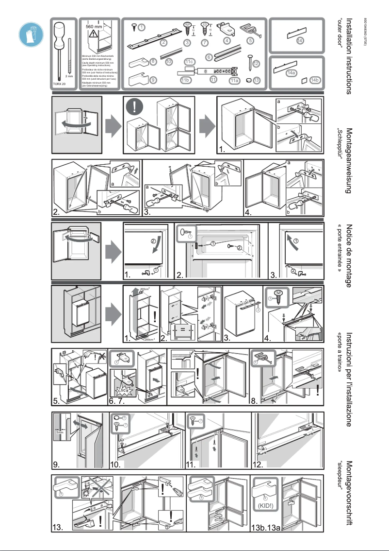 Page 1 de la notice Guide d'installation Neff G1624X6