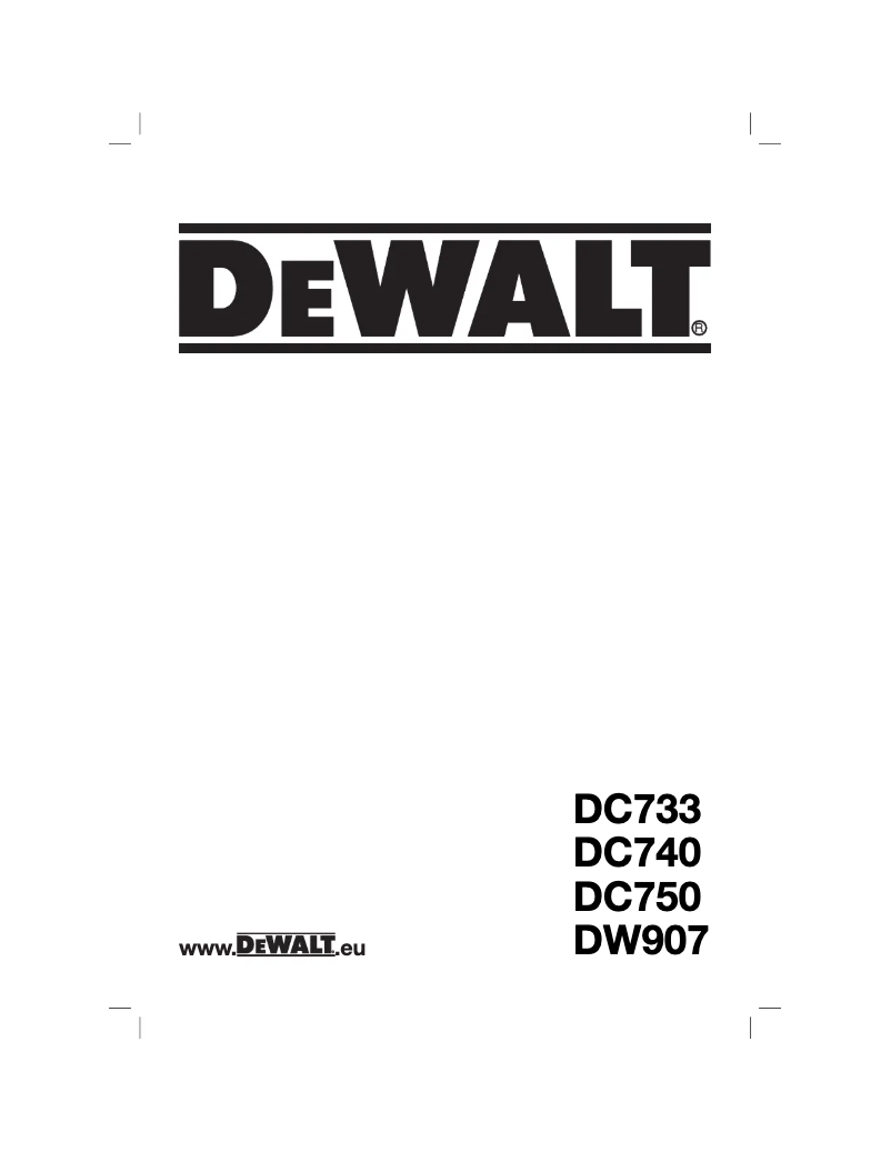 Página 1 del manual Manual de usuario DeWalt DC750