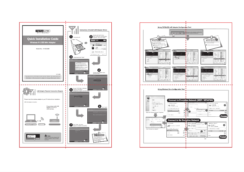 Page 1 de la notice Manuel utilisateur Totolink N150USM