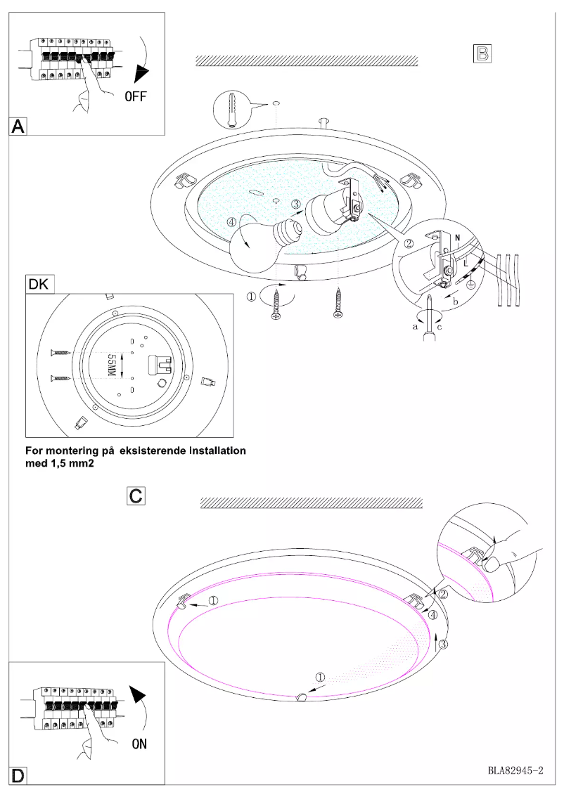 Page 1 de la notice Manuel utilisateur Eglo Planet 1