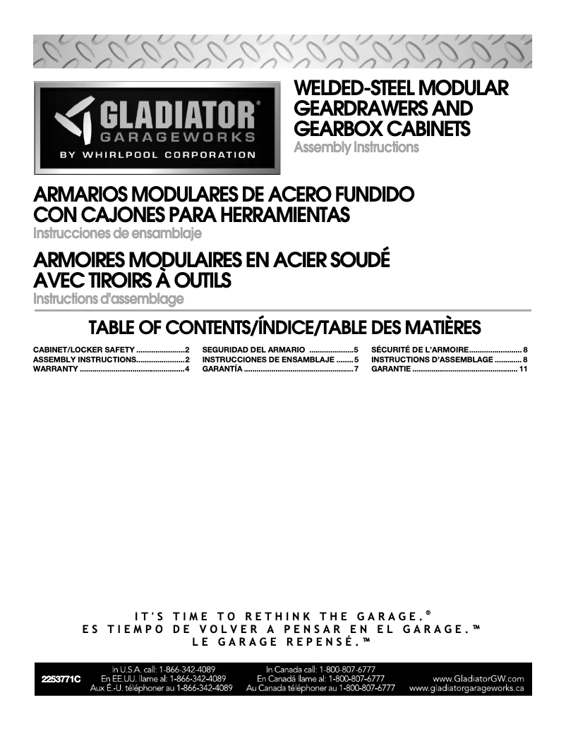 Page 1 de la notice Guide d'installation Gladiator GAGD275DZW