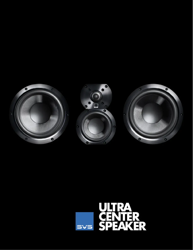 Page 1 of the manual Technical Sheet SVS Ultra Center
