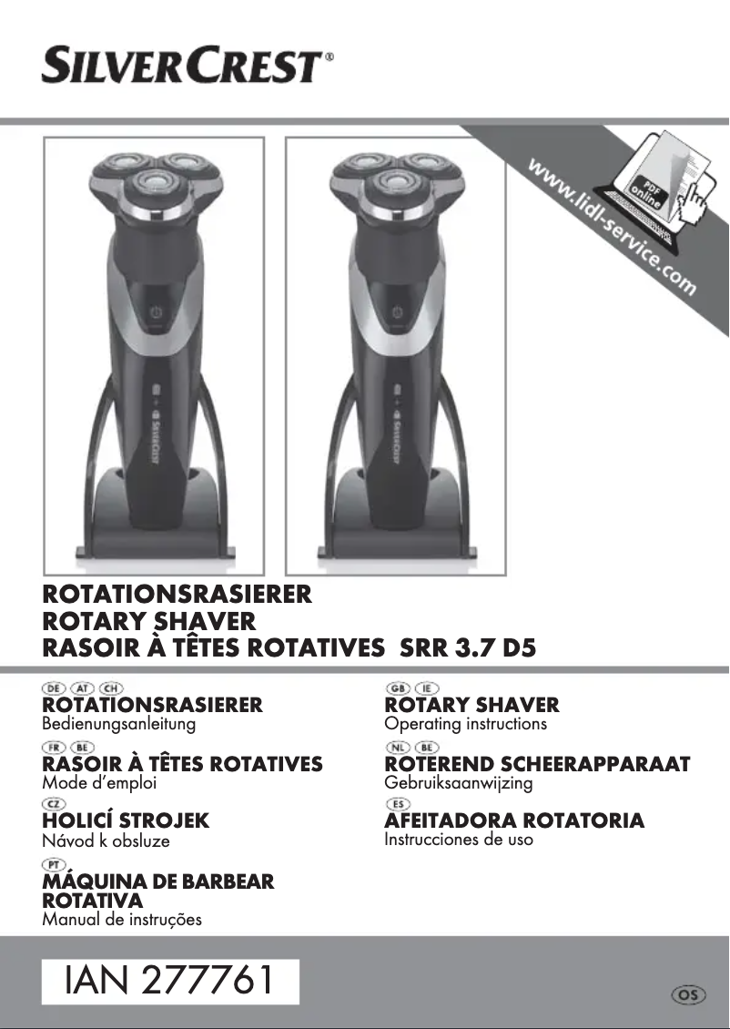 Página 1 del manual Manual de usuario SilverCrest SRR 3.7 D5