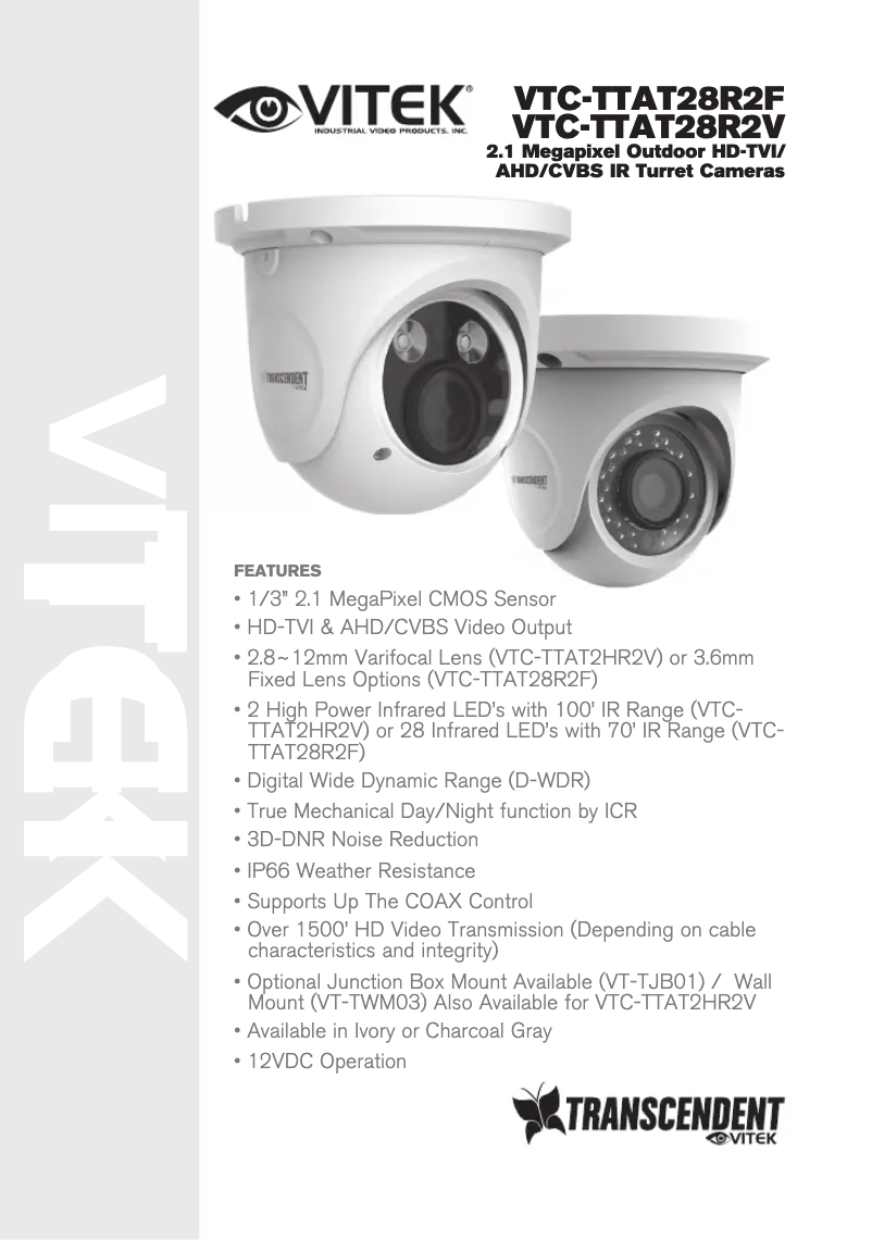 Page 1 of the manual User Manual Vitek VTC-TTAT28R2F