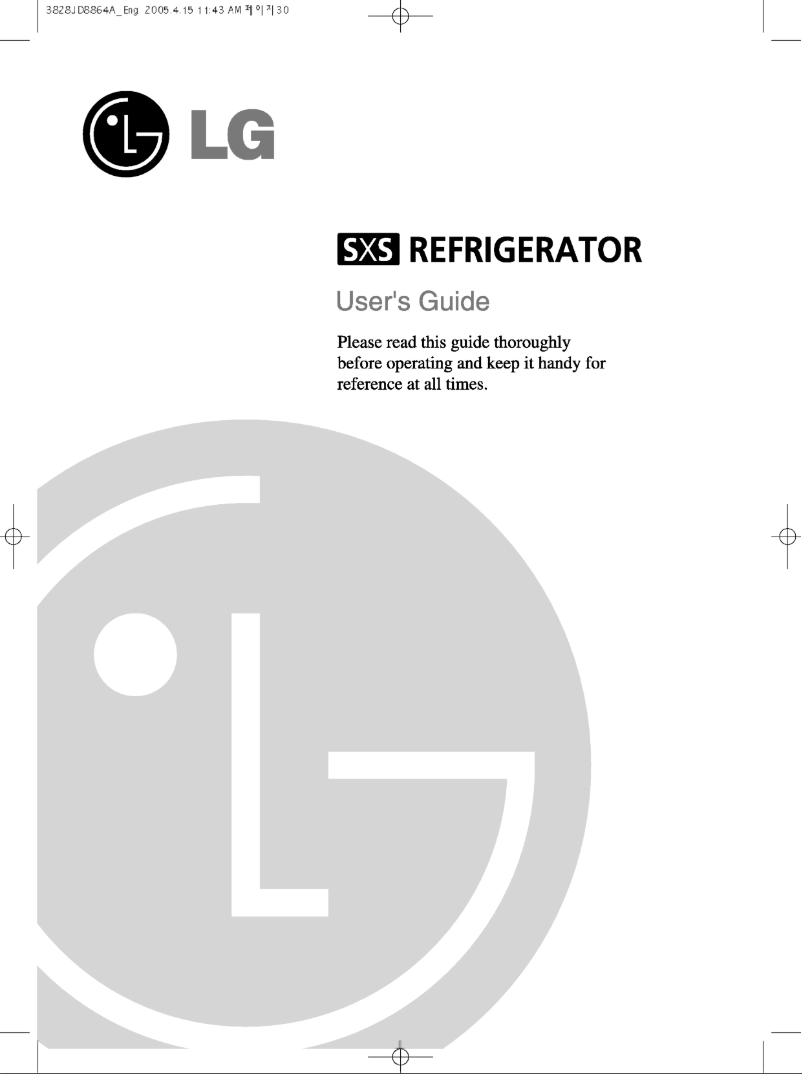 Page 1 de la notice Manuel utilisateur LG GR-G217BTJA