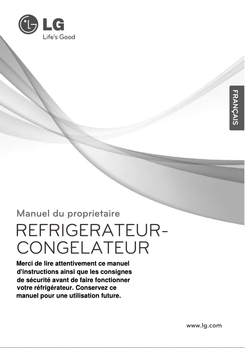 Page 1 de la notice Manuel utilisateur LG GN-B492GQCH